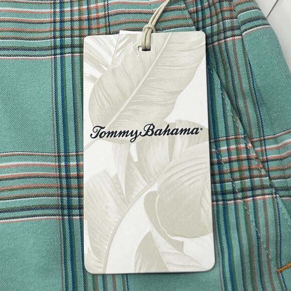 Tommy Bahama Mens My Caddie Green Plaid Sport IslandZone Shorts Colorful Size 40 - Picture 9 of 12